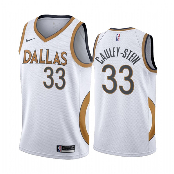 Men's Dallas Mavericks #33 Willie Cauley-Stein White NBA City Edition New Uniform 2020-21 Stitched Jersey